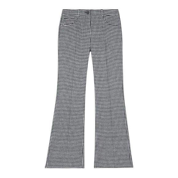 THE KOOPLES Check-Pattern Wool-Blend Trousers FR Size 36/US 4 NWT Black/White - Picture 5 of 15